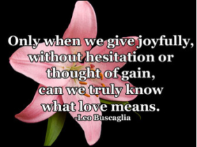 Giving with a joyful heart quote